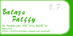 balazs palffy business card